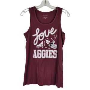 5th & Ocean A&M Aggies Football Maroon Ribbed Tank Top Women's
